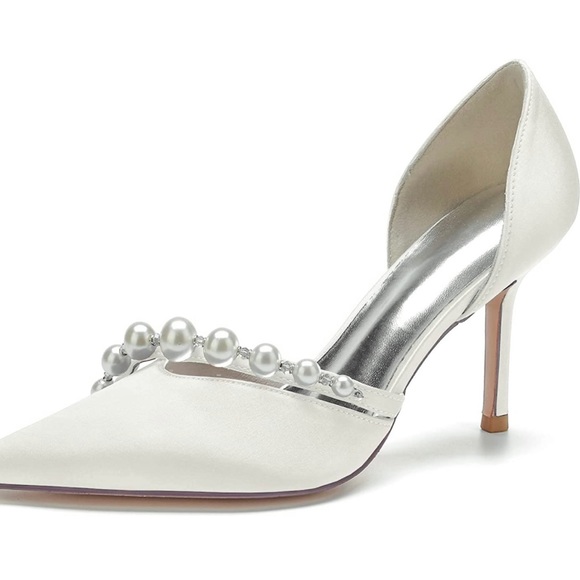 Ivory and Pearl bridal heels - Picture 1 of 5